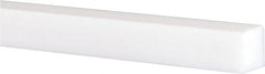 USA Sealing - 4' x 5/8" x 5/8" White PTFE (Virgin) Square Bar - Americas Tooling