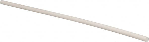 Made in USA - 1' Long, 1/2" Diam, PTFE (Glass-Filled) Plastic Rod - +0.005 Inch Length Tolerance - Americas Tooling