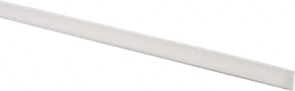 USA Sealing - 3' x 1/2" x 1/8" White PTFE (Virgin) Rectangular Bar - Americas Tooling