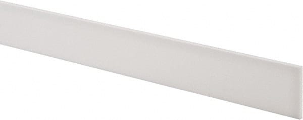 USA Sealing - 2' x 1-1/2" x 1/8" White PTFE (Virgin) Rectangular Bar - Americas Tooling