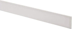 Made in USA - 3 Ft. Long x 1-1/2 Inch Wide x 1/8 Inch High, Virgin PTFE, Rectangular Plastic Bar - White, +/- 0.060 Tolerance - Americas Tooling