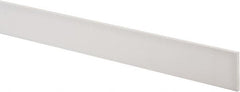 Made in USA - 4 Ft. Long x 1-1/2 Inch Wide x 1/8 Inch High, Virgin PTFE, Rectangular Plastic Bar - White, +/- 0.060 Tolerance - Americas Tooling