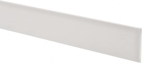 USA Sealing - 1' x 2" x 1/8" White PTFE (Virgin) Rectangular Bar - Americas Tooling