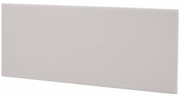 Made in USA - 4 Ft. Long x 4 Inch Wide x 1/8 Inch High, Virgin PTFE, Rectangular Plastic Bar - White, +/- 0.060 Tolerance - Americas Tooling