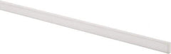 Made in USA - 4 Ft. Long x 1/2 Inch Wide x 3/16 Inch High, Virgin PTFE, Rectangular Plastic Bar - White, +/- 0.060 Tolerance - Americas Tooling