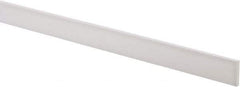 Made in USA - 3 Ft. Long x 1 Inch Wide x 3/16 Inch High, Virgin PTFE, Rectangular Plastic Bar - White, +/- 0.060 Tolerance - Americas Tooling