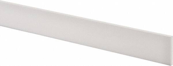 Made in USA - 1 Ft. Long x 1-1/2 Inch Wide x 3/16 Inch High, Virgin PTFE, Rectangular Plastic Bar - White, +/- 0.060 Tolerance - Americas Tooling