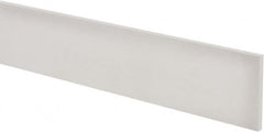 Made in USA - 3 Ft. Long x 2-1/2 Inch Wide x 3/16 Inch High, Virgin PTFE, Rectangular Plastic Bar - White, +/- 0.060 Tolerance - Americas Tooling