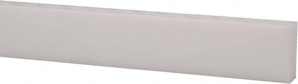 USA Sealing - 1' x 1/2" x 1/4" White PTFE (Virgin) Rectangular Bar - Americas Tooling