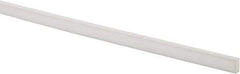 Made in USA - 4 Ft. Long x 1/2 Inch Wide x 1/4 Inch High, Virgin PTFE, Rectangular Plastic Bar - White, +/- 0.060 Tolerance - Americas Tooling