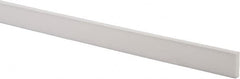 Made in USA - 2 Ft. Long x 1 Inch Wide x 1/4 Inch High, Virgin PTFE, Rectangular Plastic Bar - White, +/- 0.060 Tolerance - Americas Tooling