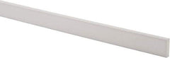 Made in USA - 3 Ft. Long x 1 Inch Wide x 1/4 Inch High, Virgin PTFE, Rectangular Plastic Bar - White, +/- 0.060 Tolerance - Americas Tooling