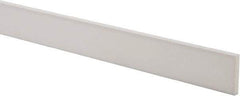 Made in USA - 3 Ft. Long x 1-1/2 Inch Wide x 1/4 Inch High, Virgin PTFE, Rectangular Plastic Bar - White, +/- 0.060 Tolerance - Americas Tooling