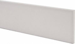 Made in USA - 1 Ft. Long x 4 Inch Wide x 3/8 Inch High, Virgin PTFE, Rectangular Plastic Bar - White, +/- 0.060 Tolerance - Americas Tooling