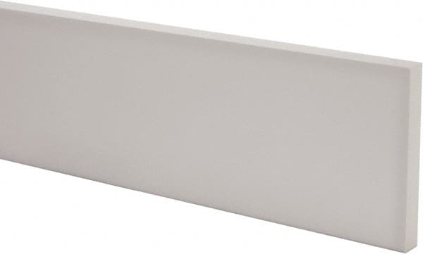 USA Sealing - 2' x 4" x 1/2" White PTFE (Virgin) Rectangular Bar - Americas Tooling