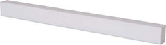 Made in USA - 1 Ft. Long x 2 Inch Wide x 3/8 Inch High, Virgin PTFE, Rectangular Plastic Bar - White, +/- 0.060 Tolerance - Americas Tooling