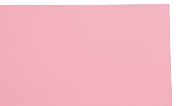 Made in USA - 1 Piece, 10" Wide x 20" Long Plastic Shim Stock Sheet - Pink, ±10% Tolerance - Americas Tooling