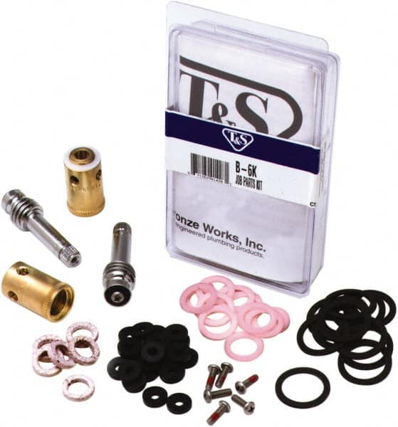 T&S Brass - 58 Pieces Two Handle Faucet Faucet Repair Kit - Complete Two Handle Repair Kit Style - Americas Tooling