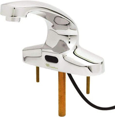 T&S Brass - Deck Plate Mounted Electronic User Adjustable Temperature Control Mixer Faucet - Powered by 120 Volt AC/DC, 5" Cast Spout, 4" Mounting Centers - Americas Tooling