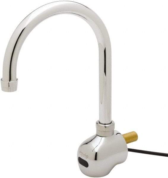 T&S Brass - Wall Mount Electronic User Adjustable Temperature Control Mixer Faucet - Powered by 120 Volt AC/DC, Gooseneck Spout, 6-3/8" Mounting Centers - Americas Tooling