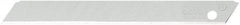 Olfa - 10 Piece Steel Utility Knife Blade - 80mm OAL, 3-5/32" Blade Length, 0.02" Blade Thickness - Americas Tooling