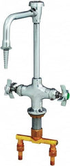 T&S Brass - Standard with Hose Thread, 2 Way Design, Deck Mount, Laboratory Faucet - Lever Handle - Americas Tooling