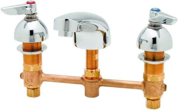 T&S Brass - Lever Handle, Deck Mounted Bathroom Faucet - Two Handle, No Drain, Standard Spout - Americas Tooling