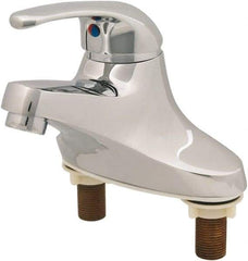 T&S Brass - Straight Handle, Deck Mounted Bathroom Faucet - One Handle, No Drain, Standard Spout - Americas Tooling