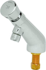 T&S Brass - Push Button Handle, Deck Mounted Bathroom Faucet - One Handle, No Drain, 6 Cast Spout - Americas Tooling