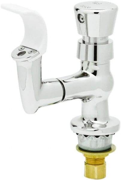 T&S Brass - Faucet Mount, Single Hole Deck Mounted Single Hole Faucet - Water Bubbler, Push Button Handle, Integral Spout, No Drain - Americas Tooling