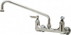 T&S Brass - Wall Mount, Kitchen Faucet without Spray - Swivel Base Faucet, Lever Handle, Low Spout, No Drain - Americas Tooling