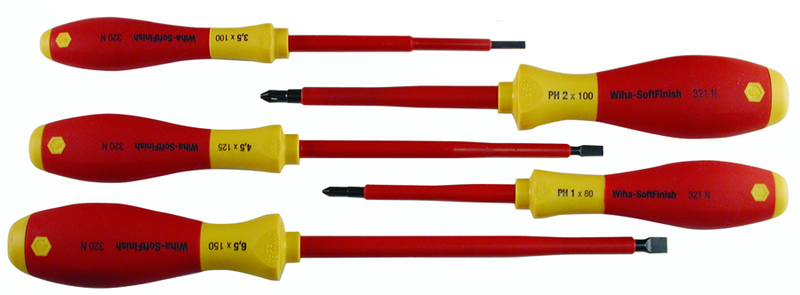 Insulated Slotted Screwdriver 3.0; 4.5; 6.5mm & Phillips # 1 & # 2. 5 Piece Set - Americas Tooling