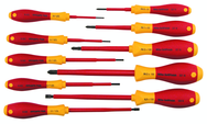 Insulated Slotted Screwdriver 2.0; 2.5; 3.0; 3.5; 4.5; 6.5mm & Phillips #0; 1; 2; 3. 10 Piece Set - Americas Tooling