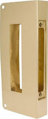 Don-Jo - 5" Wide x 12" High, Polished Brass Finish, Door Reinforcer - 1-3/4" Thick Door, 2-3/4" Backset - Americas Tooling