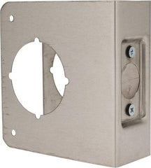 Don-Jo - 4-1/4" Wide x 4-1/2" High, Stainless Steel, Door Reinforcer - 1-3/4" Thick Door, 2-3/4" Backset - Americas Tooling