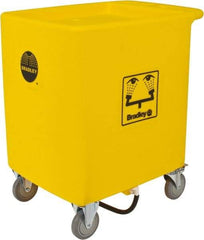 Bradley - 56 Gallon Eye Wash Station Waste Cart - Compatable with Bradley Portable Eye Wash Station S19-921, Includes 2 Clearly Marked Eye Wash Signs - Americas Tooling