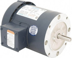 Leeson - 1 Max hp, 1,200 Max RPM, Premium Efficient Electric AC DC Motor - 230/460 V Input, Three Phase, 56C Frame, C-Face Mount, TEFC Enclosure - Americas Tooling