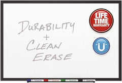 Quartet - 36" High x 48" Wide Magnetic Dry Erase Board - Steel, Includes Marker Rail with Protective End Caps, (4) Dry-Erase Markers & Mounting Kit - Americas Tooling