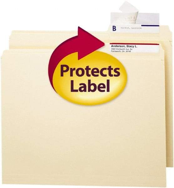 SMEAD - 100 Piece Clear Label Protector - 1.68" High x 3-1/2" Wide - Americas Tooling