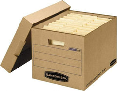 BANKERS BOX - 1 Compartment, 13" Wide x 12" High x 16-1/4" Deep, Storage Box - Corrugated Fiberboard, Kraft (Color) - Americas Tooling