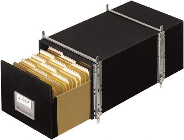 BANKERS BOX - 1 Compartment, 17" Wide x 11-1/8" High x 25-1/2" Deep, Storage Box - Steel Frame, Black - Americas Tooling