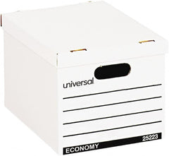 UNIVERSAL - 1 Compartment, 12" Wide x 10" High x 15" Deep, Storage Box - Corrugated Fiberboard, White - Americas Tooling