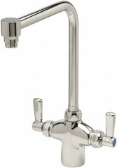 Zurn - Bent Riser, Two Handle, Chrome Plated Single Hole Mount, Laboratory Faucet - Lever Handle - Americas Tooling