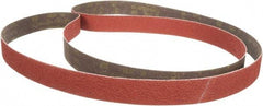 3M - 1/2" Wide x 18" OAL, 80 Grit, Aluminum Oxide Abrasive Belt - Aluminum Oxide, Coated, XF Weighted Cloth Backing, Series 384F - Americas Tooling