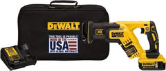 DeWALT - 20V, 0 to 2,900 SPM, Cordless Reciprocating Saw - 1-1/8" Stroke Length, 14-1/2" Saw Length, 1 Lithium-Ion Battery Included - Americas Tooling