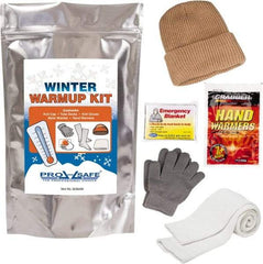 PRO-SAFE - Emergency Preparedness Kits Type: Winter Warm Up Kit Contents: Knit Stocking Cap; Gloves; Tube Socks; Emergency Blanket; (2) Hand Warmers - Americas Tooling