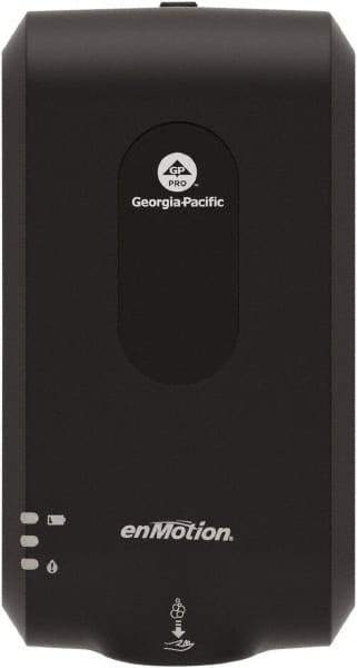 Georgia Pacific - 1000 to 1200mL Foam Hand Sanitizer Dispenser - Plastic, Wall Mounted, Black - Americas Tooling