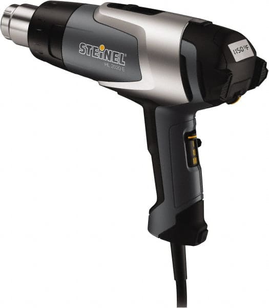 Steinel - 120 to 1,100°F Heat Setting, 4 to 13 CFM Air Flow, Heat Gun - 120 Volts, 12.5 Amps, 1,600 Watts, 6' Cord Length - Americas Tooling