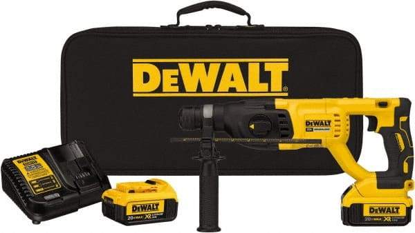 DeWALT - 20 Volt 1" SDS Plus Chuck Cordless Rotary Hammer - 0 to 5,550 BPM, 0 to 1,500 RPM, Reversible - Americas Tooling