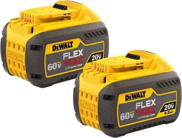 DeWALT - 60 Volt Lithium-Ion Power Tool Battery - 9 Ahr Capacity, 2 hr Charge Time, Series 20/60 FLEXVOLT - Americas Tooling